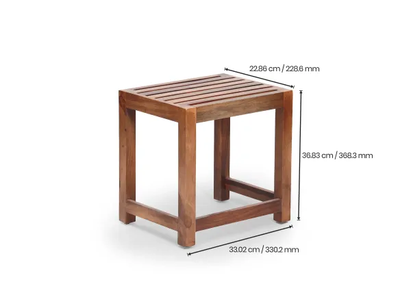 Nico Set of 2 Solid Wood Chairs and 2 Stools